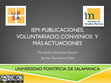 Research paper thumbnail of IEM: PUBLICACIONES, VOLUNTARIADO, CONVENIOS Y MÁS ACTUACIONES