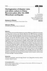 Research paper thumbnail of Heritagization of disaster ruins and ethnic culture in China: Recovery plans after the 2008 Wenchuan earthquake