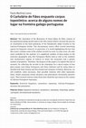 Research paper thumbnail of O Cartulário de Fiães como corpus toponímico: acerca de alguns nomes de lugar da fronteira galego-portuguesa