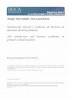 Research paper thumbnail of Satisfacción laboral y síndrome de burnout en docentes de nivel primario