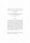 Research paper thumbnail of What is it like to be a quantum observer? And what does it imply about the nature of consciousness?