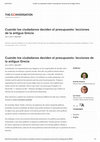 Research paper thumbnail of David M. Pritchard and Lyn Carson 2018, 'Cuando los ciudadanos deciden el presupuesto: lecciones de la antigua Grecia', third Spanish version, Spanish edition, The Conversation, 3 July.