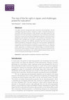 Research paper thumbnail of The rise of the far right in Japan, and challenges posed for education