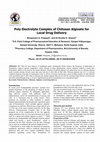 Research paper thumbnail of Poly electrolyte complex of chitosan alginate for local drug delivery