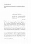 Research paper thumbnail of Un'«esperienza etimologica»: romanesco antico «peta»_Anteprima, in «Lingua e Stile», LIII, 2018, pp. 107-117