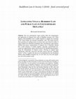 Research paper thumbnail of Litigating Vinaya: Buddhist Law and Public Law in Contemporary Sri Lanka (final corrected proof)