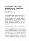 Research paper thumbnail of Crossing Tables and Queering Deification