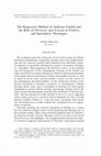 Research paper thumbnail of "The Regressive Method of Ambrose Gardeil and the Role of Phronesis and Scientia in Positive and Speculative Theologies," ETL  89 (2013): 279-321.