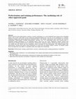 Research paper thumbnail of Perfectionism and training performance: The mediating role of other-approach goals [2018]