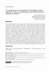 Research paper thumbnail of TO REPRODUCE OR TO TRANSFORM? ANALYSIS OF THE TEACHER’S ROLE IN MAINTAINING/ DECONSTRUCTING OF STIGMA AT SCHOOL