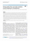 Research paper thumbnail of Timing rather than user traits mediates mood sampling on smartphones