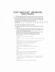 Research paper thumbnail of STAT 340/CS 437 PROBLEM SOLUTIONS