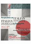 Research paper thumbnail of Harvard-Brown Graduate Student Conference in Italian Studies Perspectives on Italian Difference - Italian Differences in Perspective. Expressions and Repressions of Hybridity and Otherness, Brown University, 6-7 aprile 2018