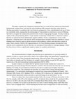 Research paper thumbnail of Reframing the debate on Asian students and critical thinking: Implications for Western universities