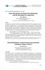 Research paper thumbnail of Anna Wierzbicka, Semantic Decomposition, and the Meaning-Text Approach