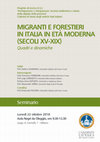 Research paper thumbnail of MIGRANTI E FORESTIERI IN ITALIA IN ETÀ MODERNA (SECOLI XV-XIX)