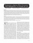 Research paper thumbnail of Respuestas a algunos Mitos Frecuentes sobre Bilingüismo: Un Estudio de Caso