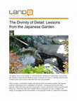 Research paper thumbnail of The Divinity of Detail: Lessons from the Japanese Garden