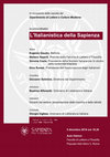 Research paper thumbnail of L'Italianistica della Sapienza 5 dicembre 2018 Aula Odeion Facoltà di Lettere