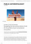 Research paper thumbnail of Navigating the blurred boundaries of aid. On the pitfalls of post-humanitarian encounters – Public Anthropologist.pdf