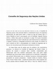 Research paper thumbnail of Conselho de Segurança das Nações Unidas