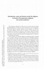 Research paper thumbnail of L. Croq & David Garrioch, « Introduction : pour une histoire sociale du religieux, les formes d’incorporation religieuse des sociétés modernes »