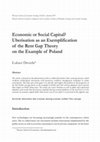 Research paper thumbnail of Economic or Social Capital? Uberisation as an Exemplification of the Rent Gap Theory on the Example of Poland