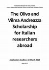 Research paper thumbnail of The "Andreazza" Scholarship for Italian researchers abroad