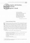 Research paper thumbnail of LA CONGIURA DEL DESTINO. OCCASIONI TEATRALI TRA SHAKESPEARE E VERDI (in "Quaderni  di Synapsis", 2, 2003)