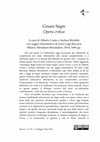 Research paper thumbnail of Su Cesare Segre, Opera critica,  a cura di Alberto Conte e Andrea Mirabile, Milano, Mondadori 2014 (Between, vol. IV, n. 7, Maggio/May 2014)