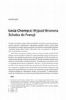 Research paper thumbnail of Łesia Chomycz – Wyjazd Brunona Schulza do Francji