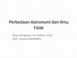 Research paper thumbnail of Perbedaan Astronomi dan Ilmu Falak