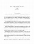 Research paper thumbnail of WHAT 'X DOES NOT EXIST' SAYS ABOUT WE WHO DO EXIST