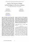 Research paper thumbnail of Analysis The Position of Alumni In The Workplace In The Area of Jakarta Cases Study in Sahid Institute of Tourism Jakarta