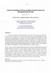 Research paper thumbnail of Carbon Quantitative Easing: Scalable Climate Finance for Managing Systemic Risk