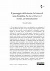 Research paper thumbnail of Il paesaggio della teoria, la forma di  una disciplina. Su  "La scrittura e il  mondo", un’introduzione (in Between,  vol. VII , n. 13, Maggio/ May 2017 )