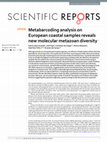 Research paper thumbnail of Metabarcoding analysis on European coastal samples reveals new molecular metazoan diversity