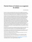 Research paper thumbnail of Darwin’s theory of evolution as an argument for atheism