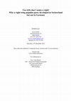 Research paper thumbnail of Two lefts don’t make a right! Why a right-wing populist party developed in Switzerland but not in Germany