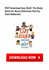 Research paper thumbnail of Full Book Guy Stuff The Body Book For Boys American Girl ZIP OX