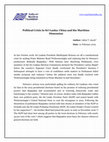 Research paper thumbnail of Political Crisis in Sri Lanka: China and the Maritime Dimension