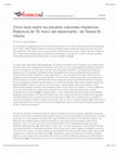 Research paper thumbnail of Cinco tesis sobre los estudios culturales hispánicos. 
Relectura de _El mono del desencanto_, de Teresa M. Vilarós