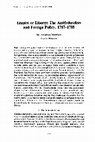 Research paper thumbnail of Empire or Liberty: The Antifederalists and Foreign Policy, 1787-1788