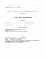 Research paper thumbnail of WPSA Interpretive Methods Workshop (Denver): Schedule and Bibliography