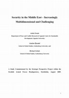 Research paper thumbnail of Security in the Middle East-Increasingly Multidimensional and Challenging