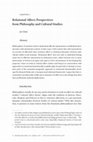 Research paper thumbnail of Relational Affect: Perspectives from Philosophy and Cultural Studies