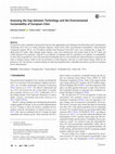 Research paper thumbnail of Assessing the gap between Technology and the Environmental Sustainability of European Cities