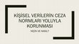 Research paper thumbnail of Kişisel Veriler Sunum 03.11.2018 (Sunum)