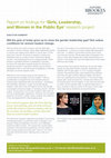 Research paper thumbnail of Executive summary of findings for 'Girls, Leadership, and Women in the Public Eye' project pilot