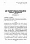 Research paper thumbnail of Voice Characteristics of People with Parkinson's Disease (PwP): An Overview on Baseline Vocal Characteristics and Guidelines for Therapeutic Singing